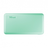 10000mAh Power bank - Trust Primo, Mint, Fast-charge with maximum speed via USB-C (15W) or USB-A (12W). Charging speed varies between devices thumbnav 1