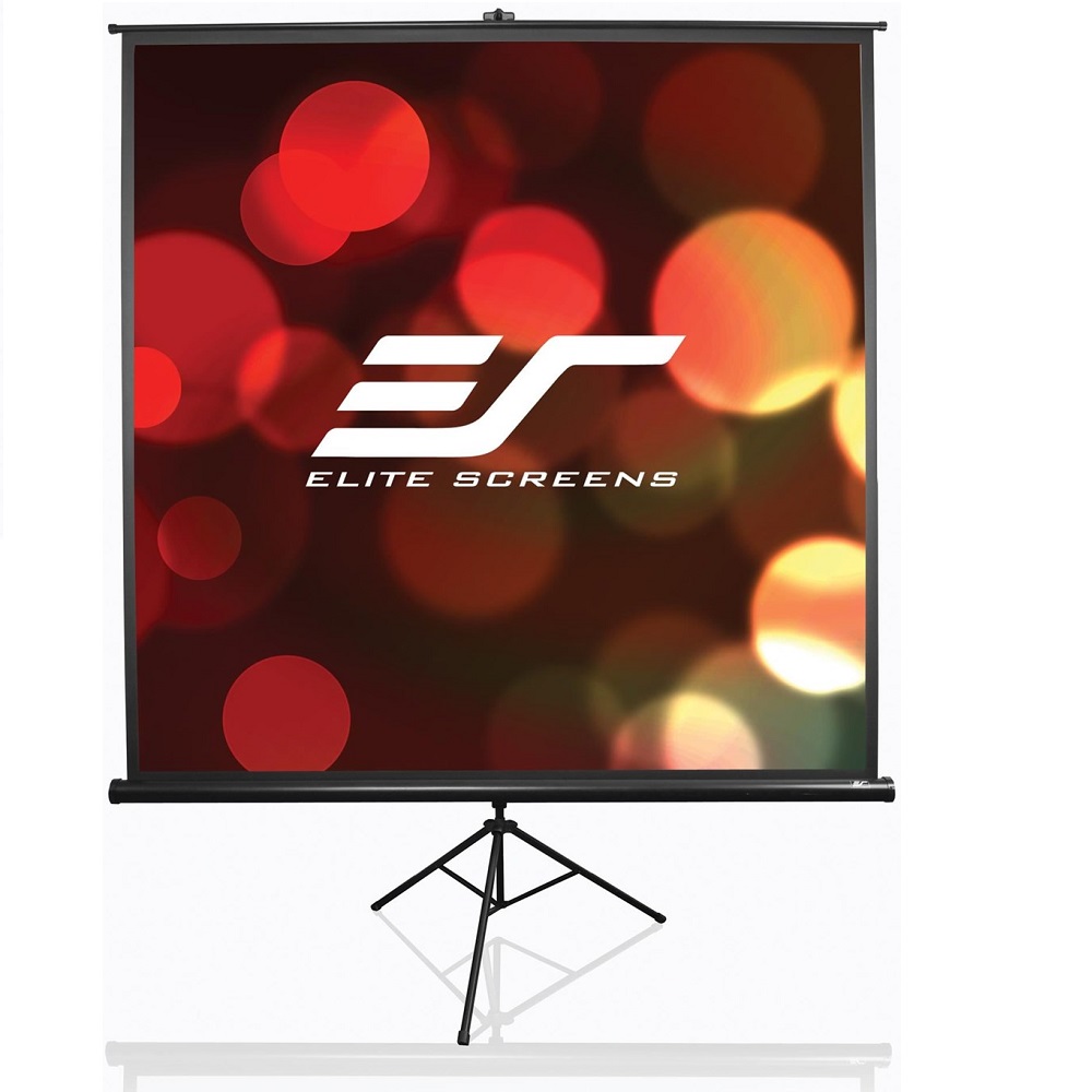 Elite Screens 100” (4:3) 203 x 152 cm, Tripod Projection Screen, Portable, Pull Up, Black photo 1