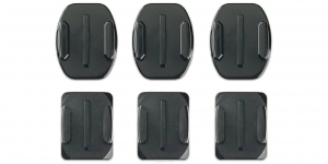 GoPro Suporturi adezive curbate + plate - Suport GoPro adeziv, 3x adezivi plati, 3x adezivi curbati - compatibil cu toate camerele GoPro 