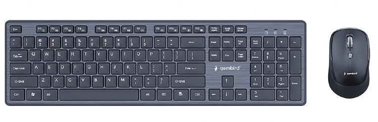 Беспроводная клавиатура и мышь Gembird KBS-WCH-04-RU, Black photo 1