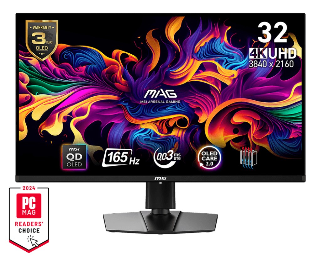 31.5” Игровой Монитор MSI MAG 321UP QD-OLED/ UHD/ 0.03ms/ 165Hz/ Black photo 1