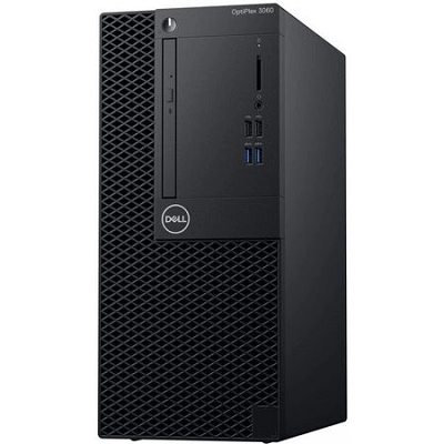 DELL OptiPlex 3060 MT +W10Pro lnteI® Core® i3-8100 (Quad Core, 3.60GHz, 6MB), 8GB DDR4 RAM, 1TB HDD, DVD-RW, lnteI® UHD630 Graphics, TPM, 260W PSU, USB mouse, USB KB216-B, Win10Pro, Black photo 1