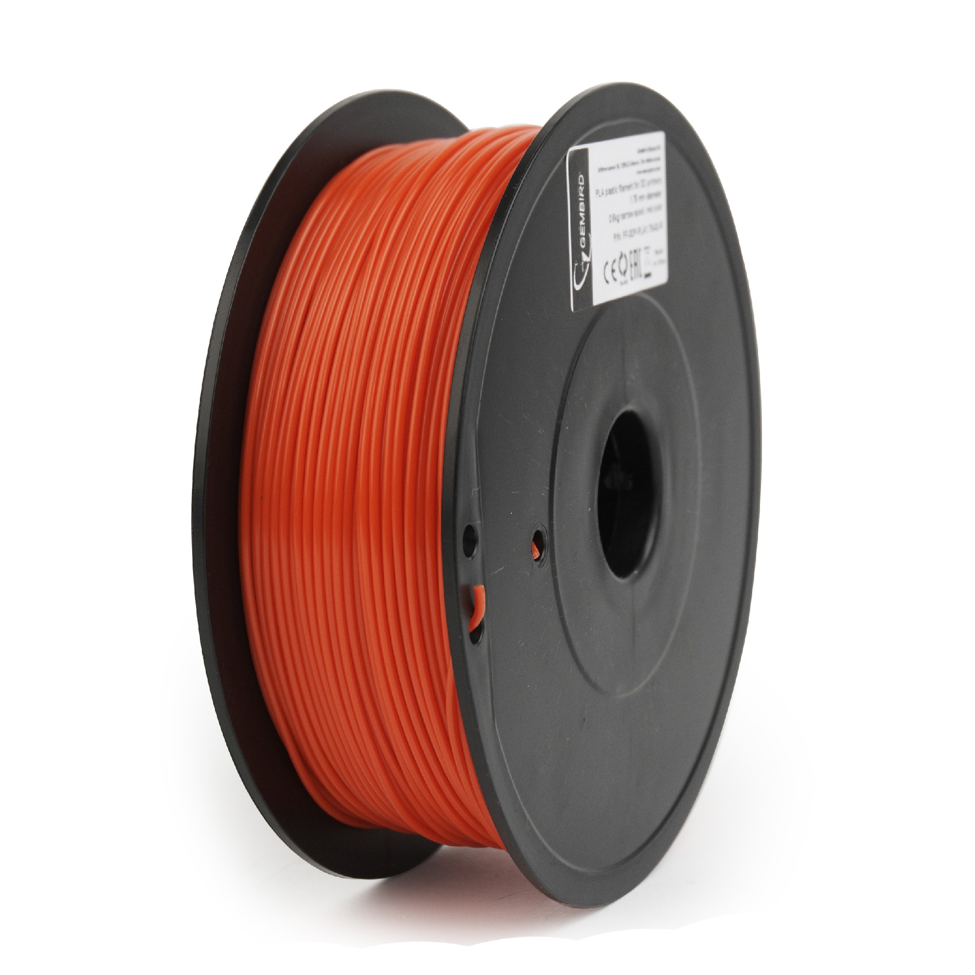 Gembird PLA Filament, Red, 1.75 mm, 1 kg photo 1