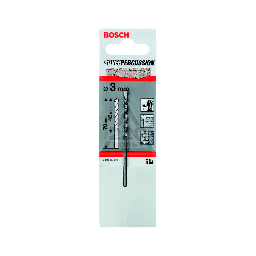 Бур SDS-plus Bosch 3X40 S.P., 2608597655 photo 1 Бур SDS-plus Bosch 3X40 S.P., 2608597655 photo 1