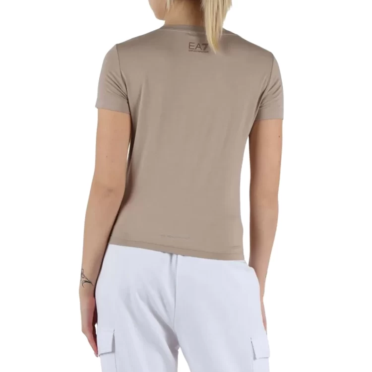 Tricou EA7 EMPORIO ARMANI NATURAL VENTUS7 W TEE XS Bej Femei photo 4