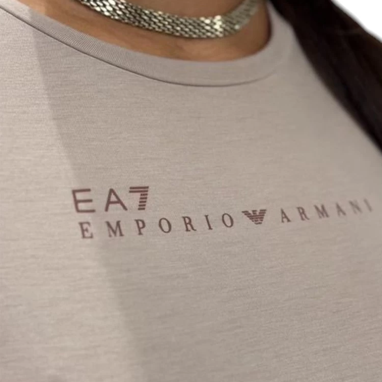 Tricou EA7 EMPORIO ARMANI NATURAL VENTUS7 W TEE XS Bej Femei photo 5