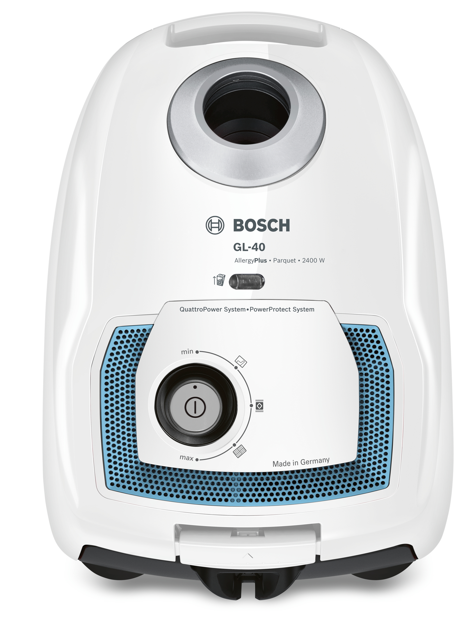 Пылесос с мешком Bosch BGL42455 / 2400Вт / Белый с серым photo 1 Пылесос с мешком Bosch BGL42455 / 2400Вт / Белый с серым photo 1