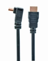 Cable HDMI  CC-HDMI490-6, 1.8 m, HDMI v.1.4 90 degrees, male-male, Black cable with gold-plated connectors, Bulk packing 