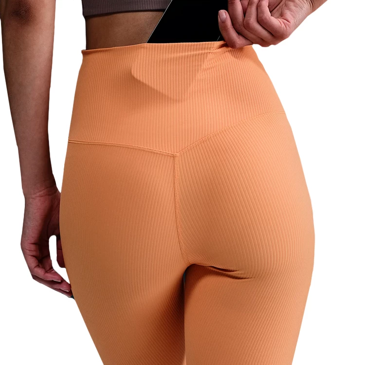 Легинсы Nike W NK DF ZENVY HR 7/8 RIB TGHT / Женский / S / Оранжевый photo 4