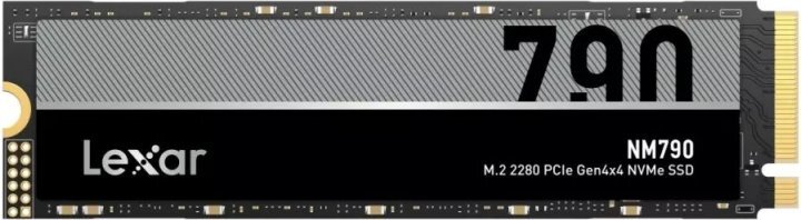M.2 NVMe SSD 1.0TB Lexar NM790, Interface: PCIe4.0 x4 / NVMe2.0, M2 Type 2280 form factor, Sequential Reads/Writes 7400 MB/s/ 6500 MB/s, Random Read/Write 1000K IOPS/ 900K IOPS, LDPC, HMB 3.0 and SLC Cache technology, TBW: 1000TBW, MTBF: 1.5mln hours, Mic photo 1