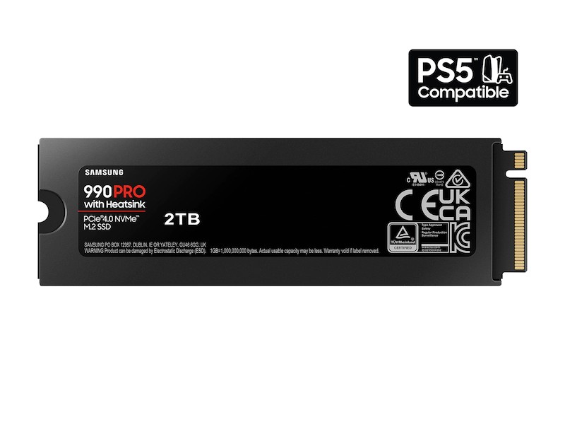 M.2 NVMe SSD Samsung SSD 990 PRO w/Heatsink / 2.0TB  / PCIe4.0 x4 / NVMe2.0 photo 2