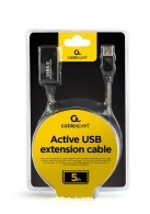 Cablu prelungitor USB 2.0 activ Gembird UAE-01-5M, 5 m, negru thumbnav 4