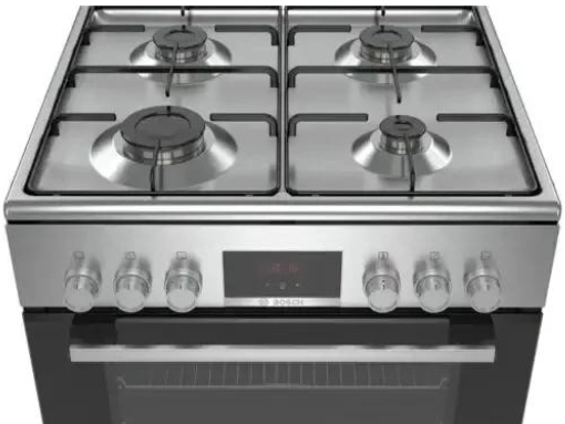 Плита газовая Bosch HXN390D50L / 4 конфорок / 60 см / Нерж. сталь photo 5