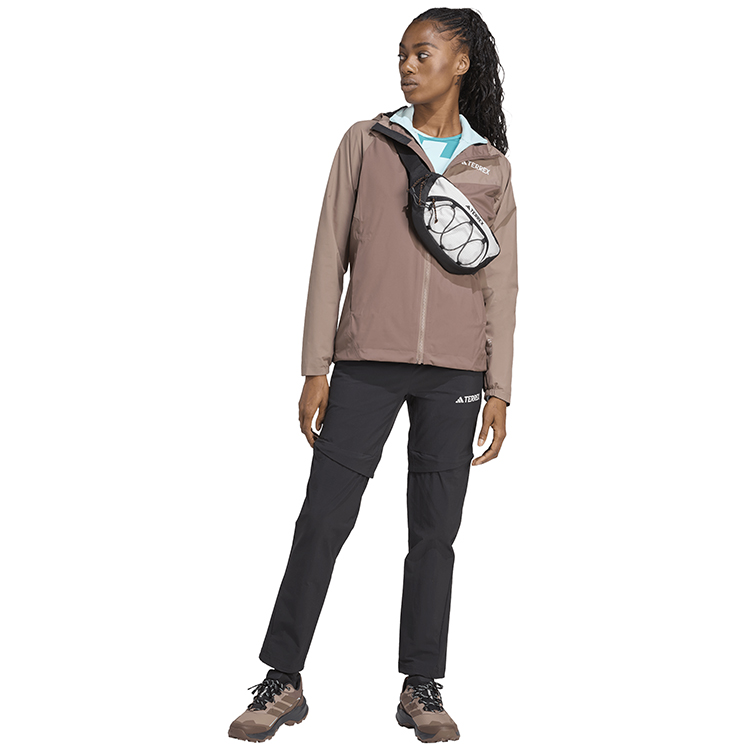 Scurta Adidas W MT 2L RAIN JK XS Maro Femei photo 4