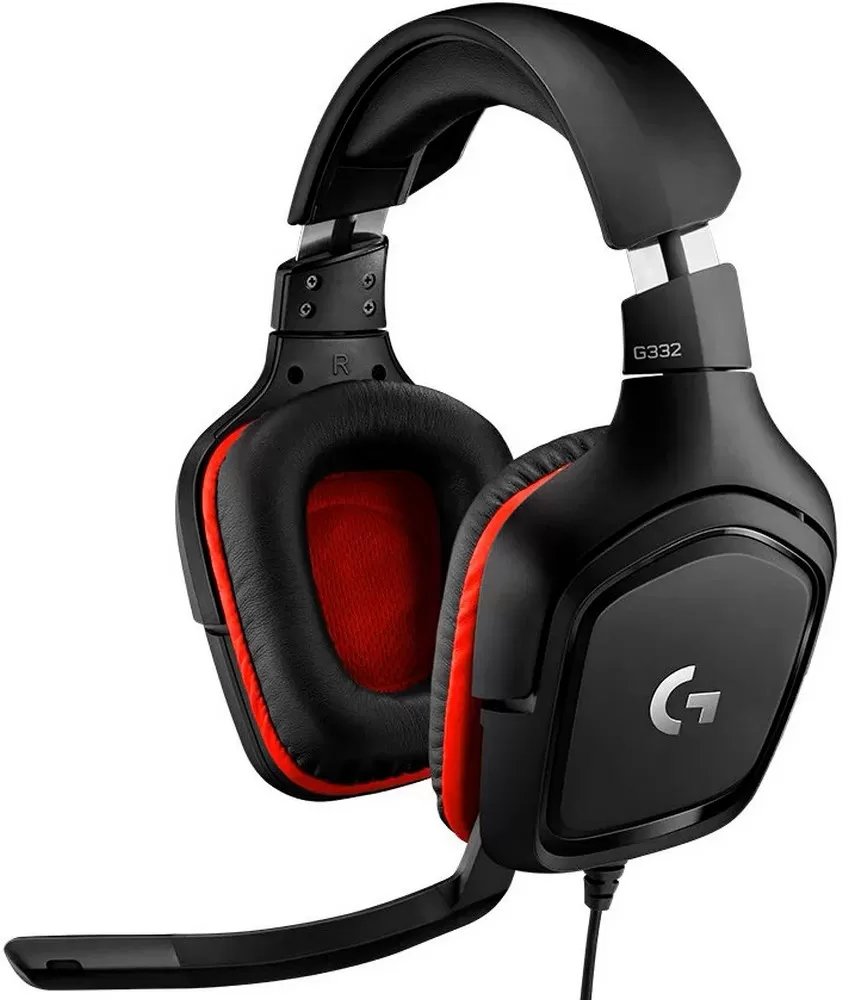 Căști Logitech Negru cu rosu Cu fir / Gaming / Negru cu rosu photo 1