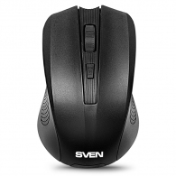 SVEN RX-300 Wireless, Optical Mouse, 2.4GHz, Nano Receiver, 600/1000 dpi, USB, Black thumbnav 1