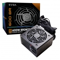 PSU EVGA "650 BR", 650W, ATX12V V2.52, 80 PLUS® Bronze, Active PFC, DC-DC Converter, Ultra-quiet 120mm fan, +12V (54A), 20+4 Pin, 1xCPU(4+4Pin), 6x SATA, 2xPCI-E(6+2pin), 3x Peripheral, ErP 2014, OVP/OPP/SCP/OCP/UVP/OTP, MTBF >100K HRs, Black thumbnav 1