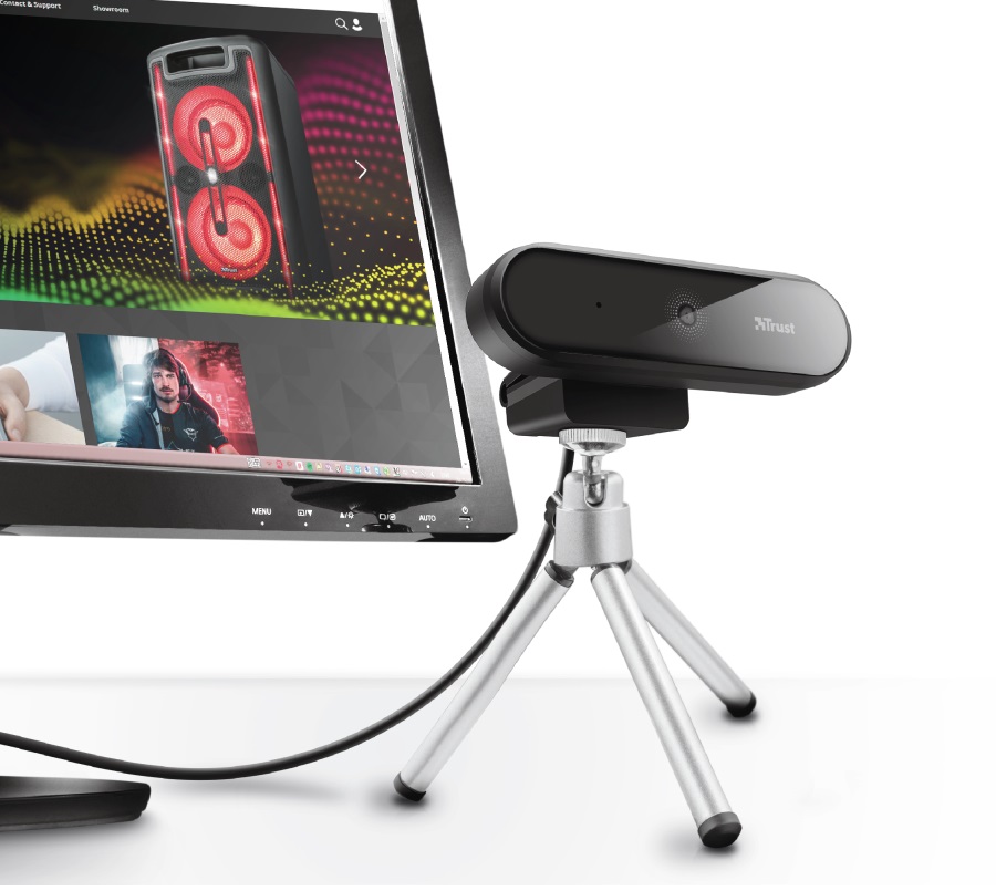 Trust Tyro Full HD Webcam, Full HD 1080p resolution and auto-focus, tripod, 1,5m, USB photo 4
