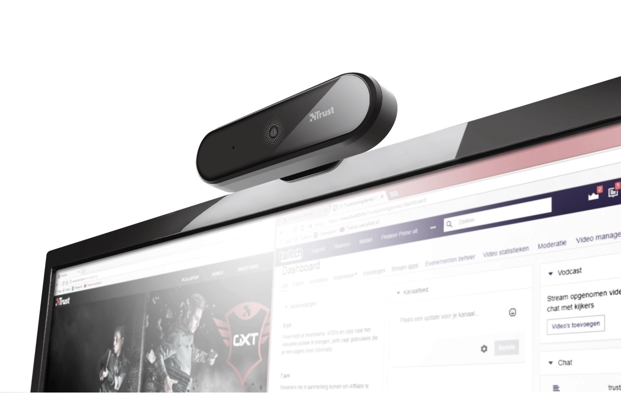 Trust Tyro Full HD Webcam, Full HD 1080p resolution and auto-focus, tripod, 1,5m, USB photo 5