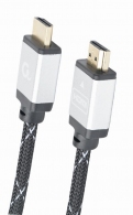 Cable HDMI  CCB-HDMIL-2M, 2m, male-male, Select Plus Series, High speed HDMI cable with Ethernet, Supports 4K UHD resolutions at 60 Hz, Durable nylon braiding and premium style connectors thumbnav 2