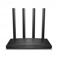 TP-LINK  Archer C6U  AC1200 Dual Band Wireless Gigabit Router, Atheros, 867Mbps at 5Ghz + 300Mbps at 2.4Ghz, 802.11ac/a/b/g/n, MU-MIMO, Beamforming, 1 Gigabit WAN + 4 Gigabit LAN, USB for 4G modem/Media/FTPserver, 4 external antennas + 1 int. antenna 