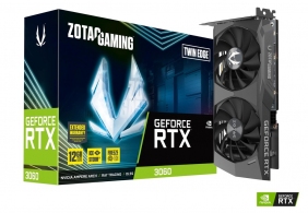 ZOTAC GeForce RTX™ 3060 Twin Edge 12GB GDDR6, 192bit, 1777/15000Mhz, Ampere, PCIeX16 4.0, Dual Fan / IceStorm 2.0, 1xHDMI, 3xDisplayPort, Active Fan Control/ FREEZE Fan Stop, Cooper Heat pipes, FireStorm, Metal Backplate, 1x 8pin, Medium Pack thumbnav 5
