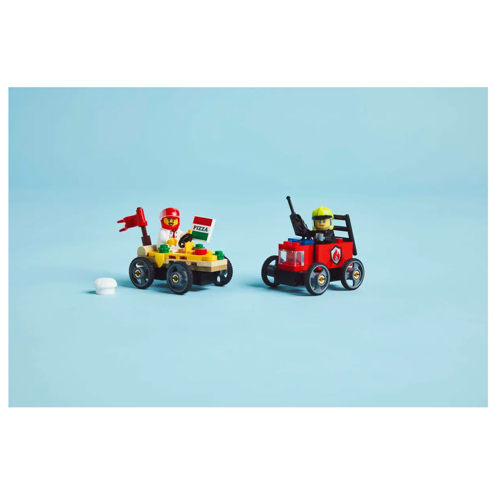 Constructor Lego City Pizza vs. Fire Truck Race Car Pack 60458 de la 5+ ani photo 8