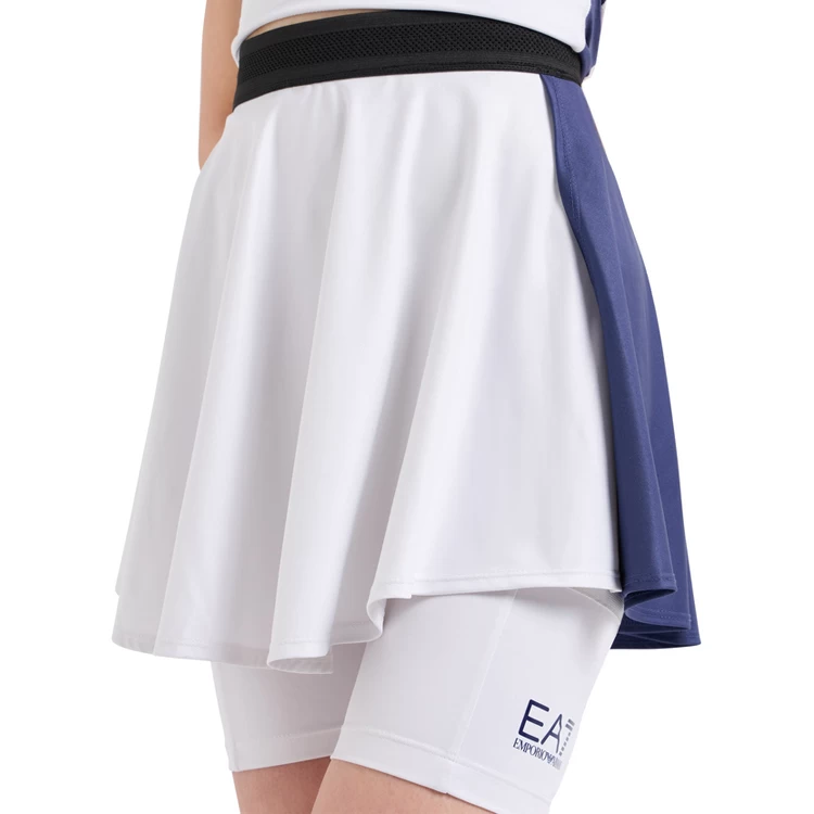 Fusta EA7 EMPORIO ARMANI TENNIS PRO W FREESTYLE SKIRT / Femei / L / Alb-albastru photo 5
