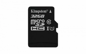 32GB microSD Class10 A1 UHS-I U1 (V10)  Kingston Canvas Select Plus, 600x, Up to: 100MB/s 