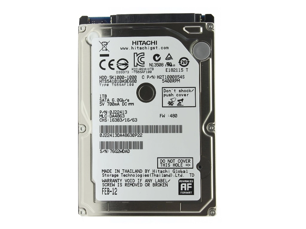 2.5" HDD 640GB Hitachi Travelstar 5K1000, 5400rpm, 8MB, 9.5mm, SATAIII (HTS541064A9E680) photo 1