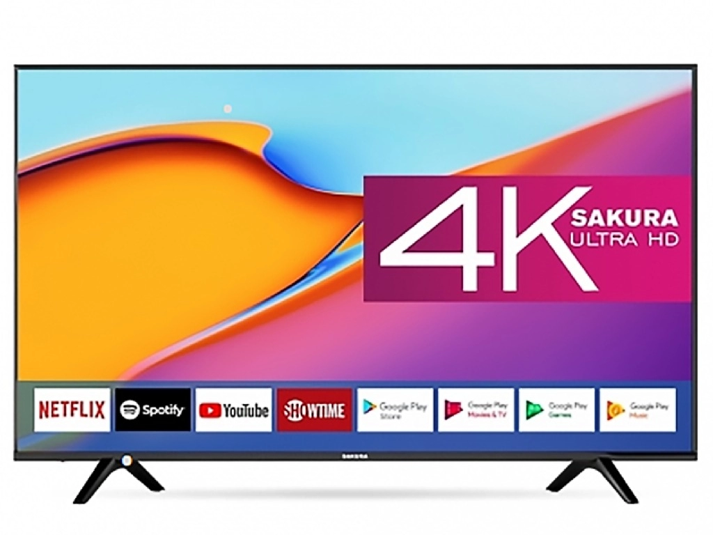 60" LED TV SAKURA 60SU20, Black, 3840x2160 (4K), SmartTV, RMS 2x10W, HDMIx2, USB, WiFi+Lan, DVB-T2/C/S2/CI+, Vesa 200x200 photo 1
