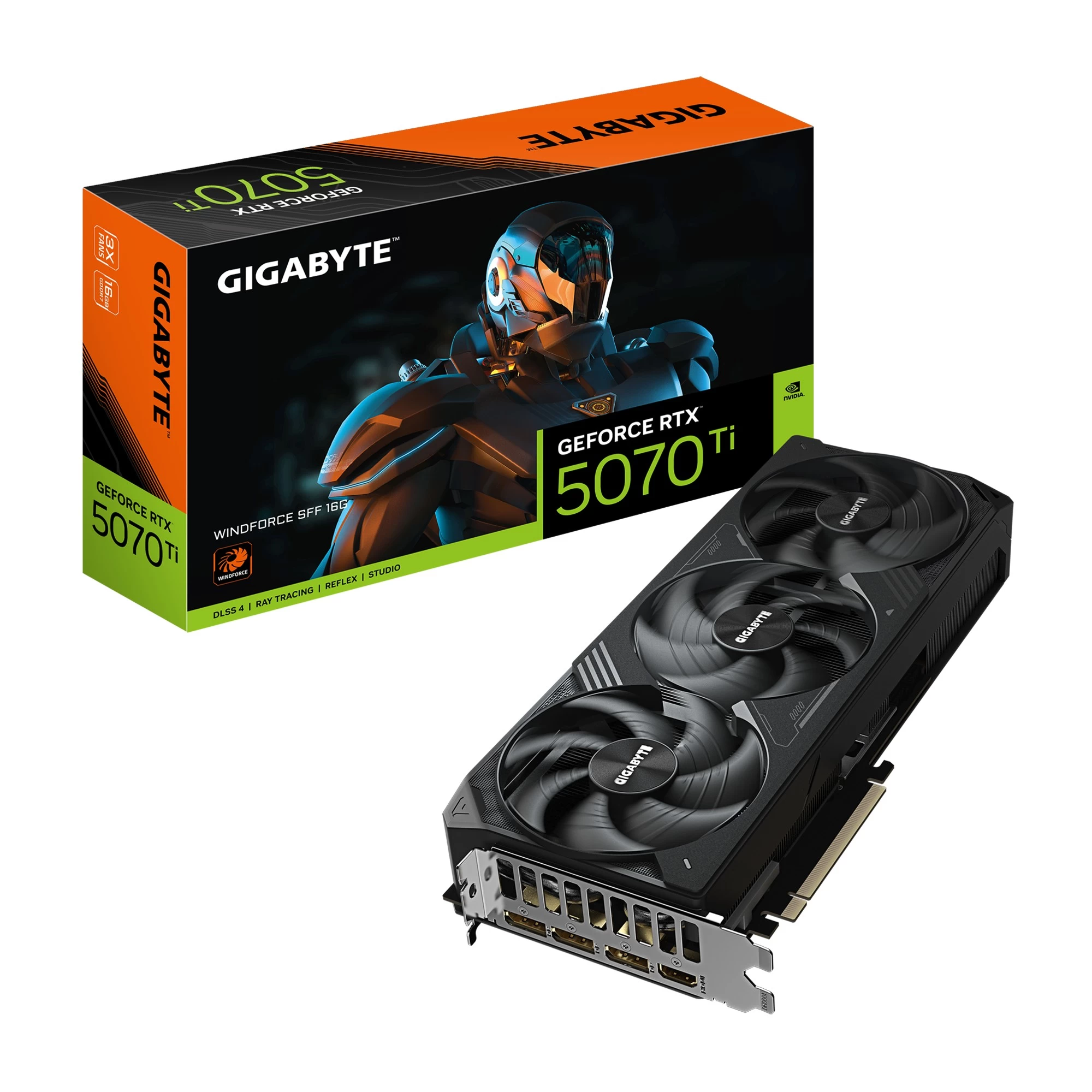 Видеокарта GIGABYTE GeForce RTX 5070 Ti WINDFORCE SFF 16G/ 16GB / GDDR7 / 256bit photo 1