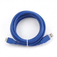 Cable microUSB3.0 - 3m (for external HDD) - Cablexpert -  CCP-mUSB3-AMBM-6, 3.0 m, USB 3.0 A-plug to Micro B-plug, Blue thumbnav 3