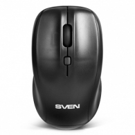 SVEN RX-305 Wireless, Optical Mouse, 2.4GHz, Nano Receiver, 800/1200/1600 dpi, USB, Black thumbnav 1