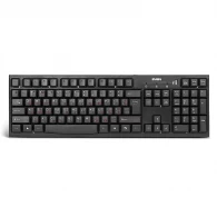 SVEN Standard 304 USB+HUB, Keyboard, USB 2.0 Hub 1-port, Black 