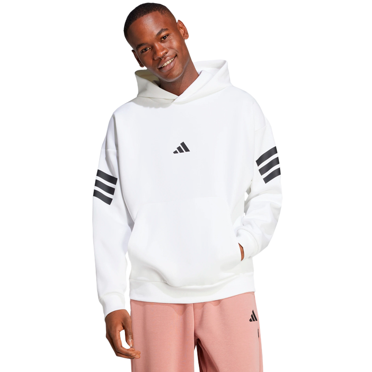 Hanorac pt bărbați Adidas M FI 3S HD M Alb photo 2
