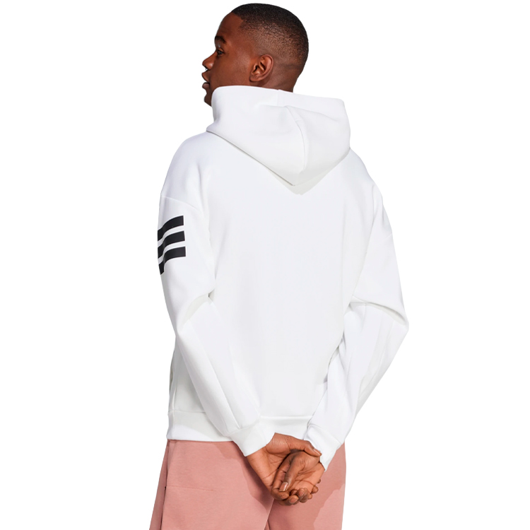 Hanorac pt bărbați Adidas M FI 3S HD M Alb photo 4