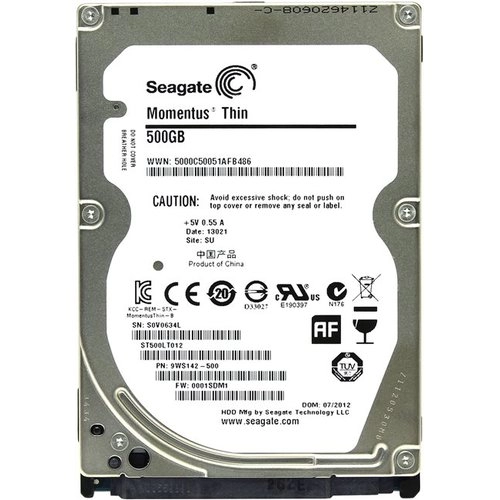 2.5" HDD 500GB Seagate ST500LT012, Momentus Thin™, 5400rpm, 16MB, 7mm, SATAII, NP photo 1