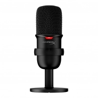 HyperX SoloCast, Black, Microphone for the streaming, Sampling rates: 48 / 44.1 /32 / 16 / 8 kHz, 20Hz-20kHz, Tap-to-Mute sensor with LED indicator, Flexible, Adjustable stand, Cardioid polar pattern, Boom arm and mic stand, Cable length: 2m, Black, USB 