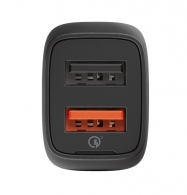 USB Car Charger - Trust Qmax 30W Ultra-Fast Dual USB Car Charger with QC3.0, Fast-charge with up to 12W power or ultra-fast charge with 18W power and QuickCharge 3.0, Total output power (max): A, W 30 thumbnav 4