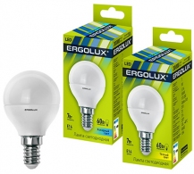 Bec LED Ergolux LED G45 7W E14 4500K thumbnav 1