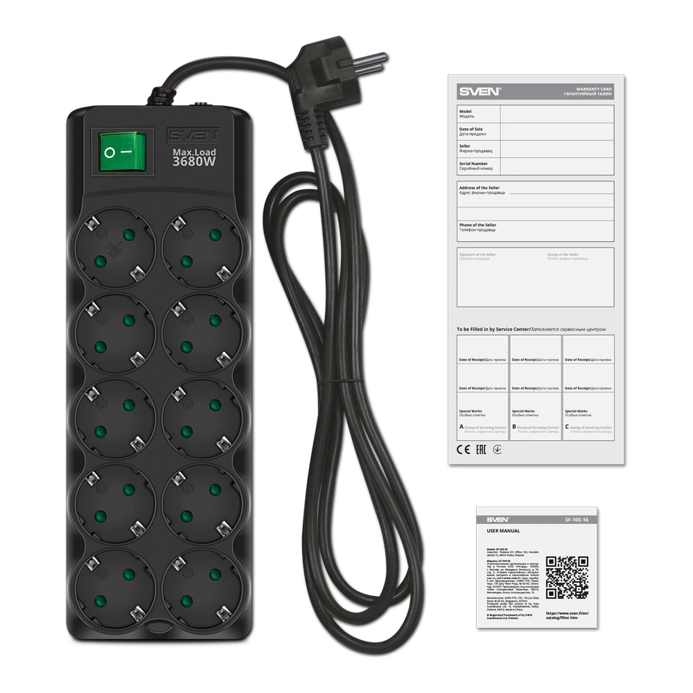 Prelungitor Sven SF-10E-16 5m/10p photo 5