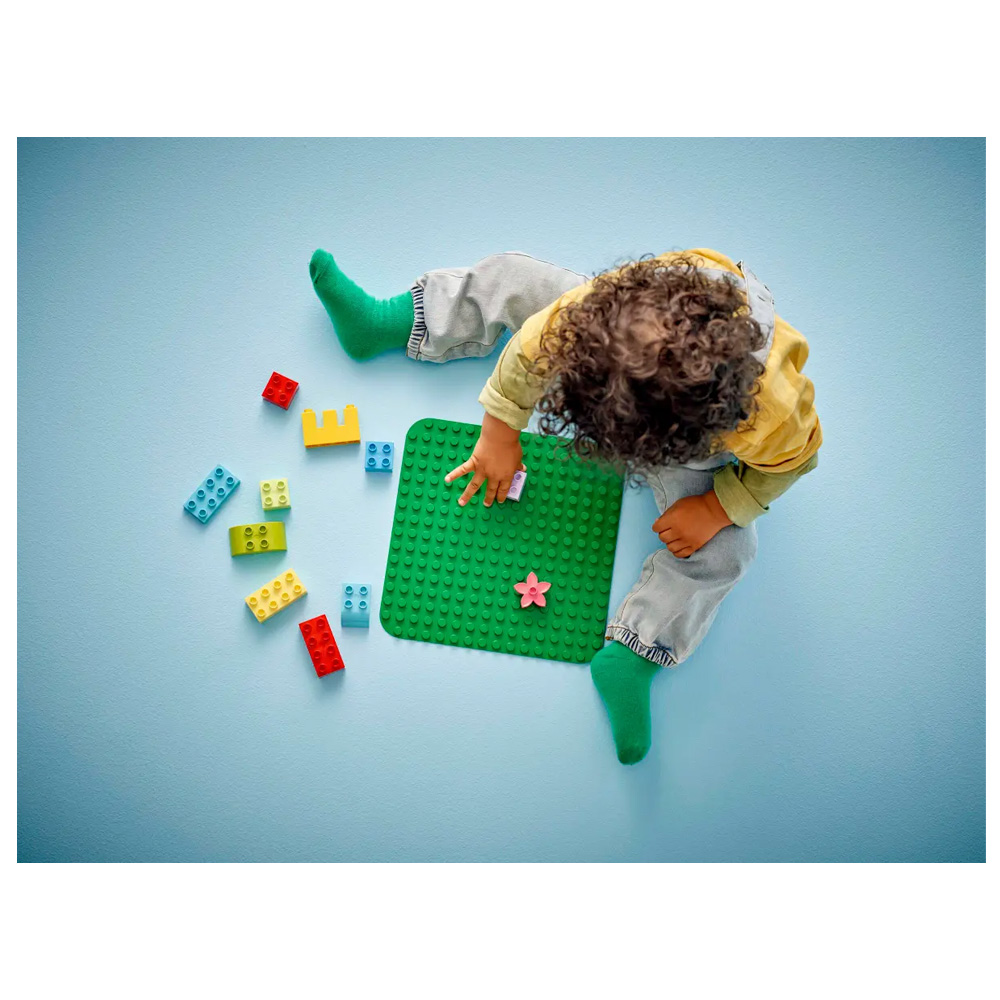 Constructor Lego Duplo Green Building Plate 10460 de la 1.5+ ani photo 5