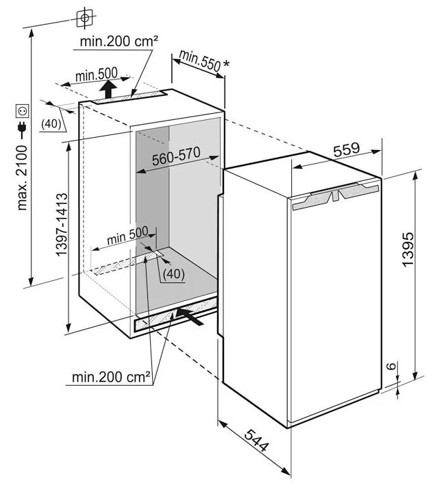 Frigider cu o usa Liebherr IKB2760 / 230 l / 139.7 cm / A++ / Alb photo 7