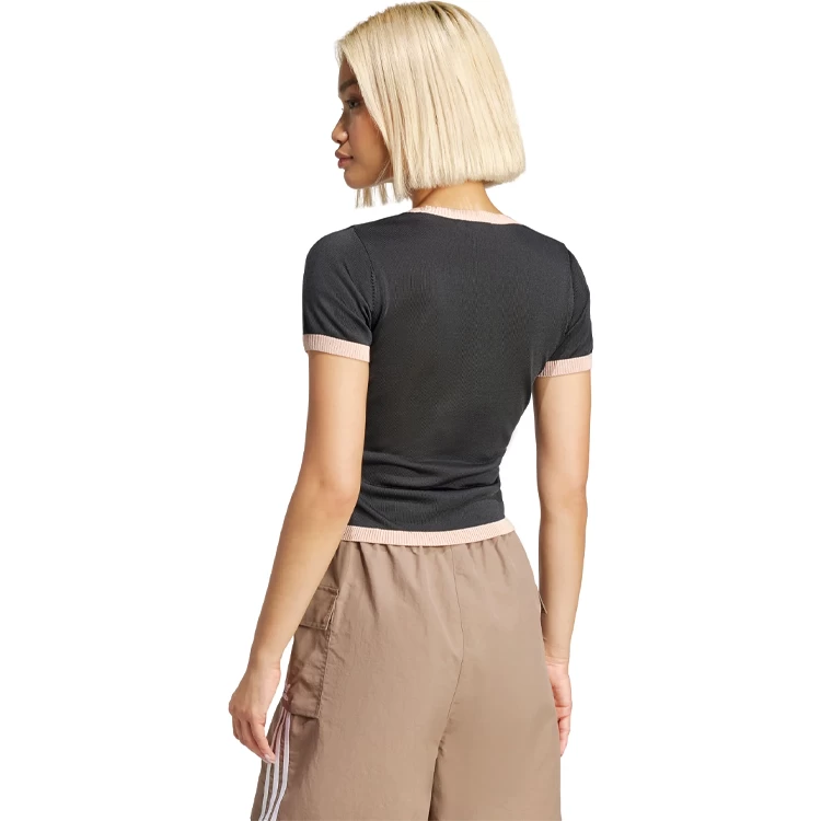 Футболка Adidas KNITTED 3S TEE S Черный Женский photo 4
