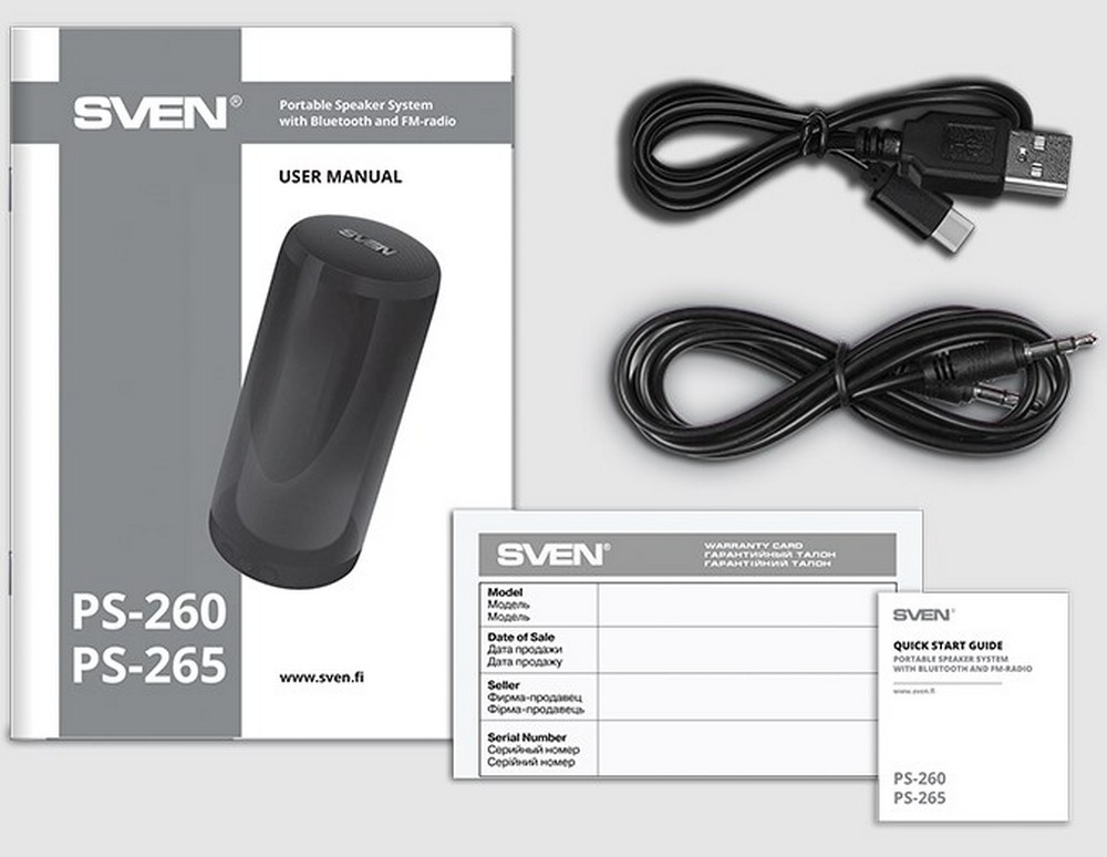 Портативная колонка Sven PS-260 Черный photo 7