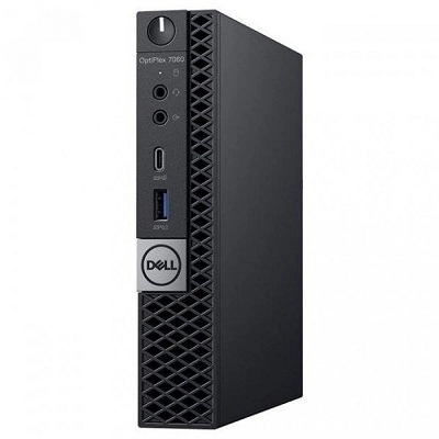 DELL Optiplex 7060 MFF Intel® Core® i7-8700Т (6 Cores/12MB/12T/up to 4.0GHz/35W), 8GB 1X8GB DDR4, M.2 256GB SSD, Intel UHD 630, WiFi 802.11ac + BT, TPM, no ODD, 90W AC Adapter, USB mouse, USB KB216-B, Ubuntu, Black photo 1
