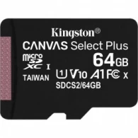 Card de memorie microSD 64GB Kingston Canvas Select Plus, 100MBps 