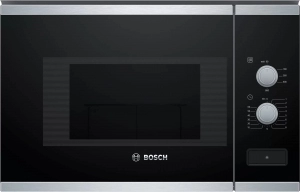 Встраеваемая микроволновая печь Bosch BFL520MSO, 20 л, 800 Вт, Черный 