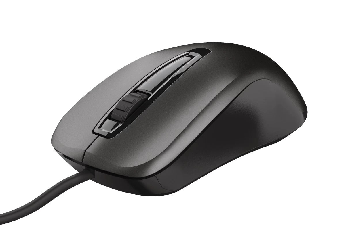 Trust Carve Optical Mouse, 1200 dpi, 3 button, USB, Black photo 3